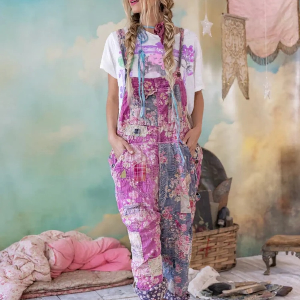 SOLD-Magnolia Pearl Piecewise Love Overalls.One size, New, purchased/never worn.